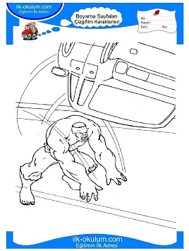 Çocuklar İçin Hulk Boyama Sayfaları 